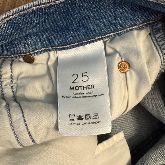 MOTHER Stunner Zip Ankle Step Fray Good Girls Do High-Rise Denim Jean Size 25 - Picture 10 of 11